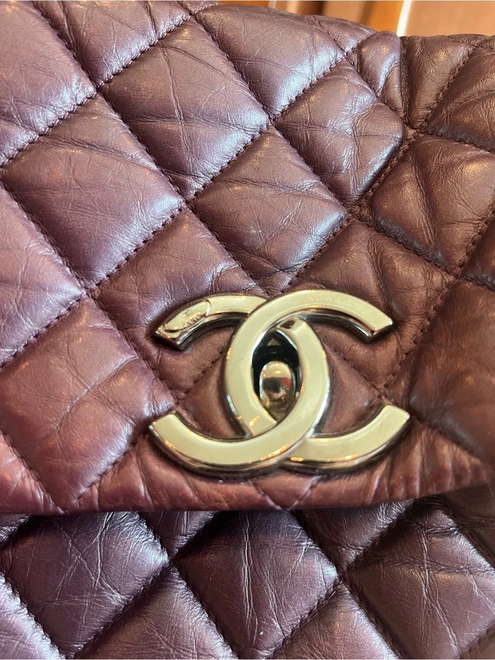 Chanel Fall 2012 Purple Lady Pearly Tote 17 Series Lambskin Karl Lagerfeld
